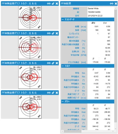 ペダルフォース（PFM）解析画面